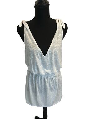 BECCA By Rebecca Virtue White Tie Strap Coverup S